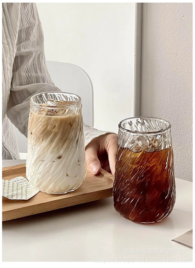 Cross-borosilicate taza de café de alta seguridad de embalaje hogar alto nivel de apariencia resistente a altas temperaturas hielo americano latte taza de agua pic 5