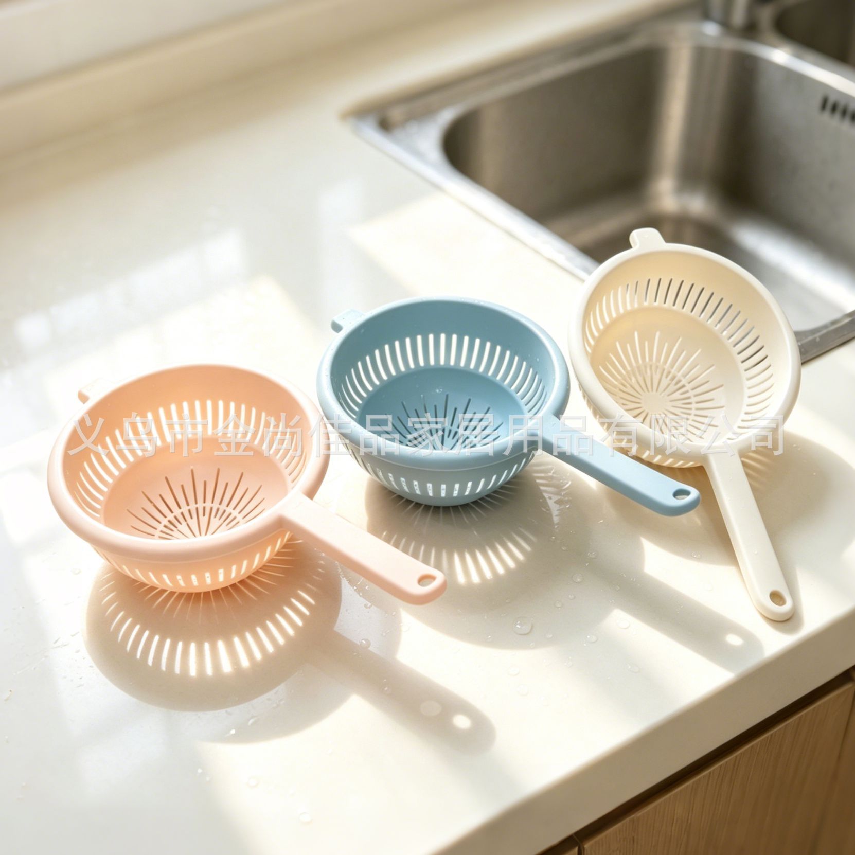 Creative circular vegetable and fruit storage sink vegetable basket with hollowed-out draining basket for home kitchen pic 6