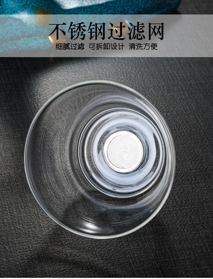 Wholesale of fully automatic glass creative tea infusers for Gongfu tea sets, household simple and lazy tea brewing sets and teapot sets pic 17