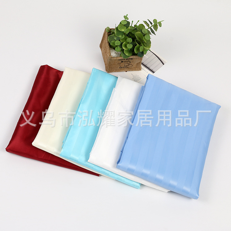 厂家批发涤纶阴阳条卫生间浴帘沐浴帘防水隔断门帘酒店专用浴帘详情7