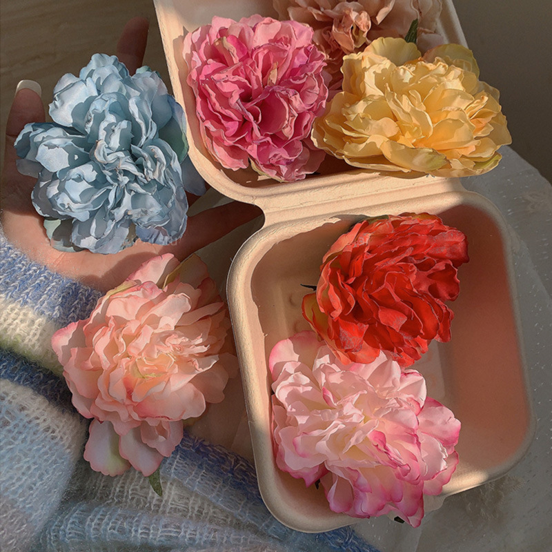 牡丹花发夹~大号度假风凹造型拍照花朵侧边夹发饰春季新款头饰女详情4