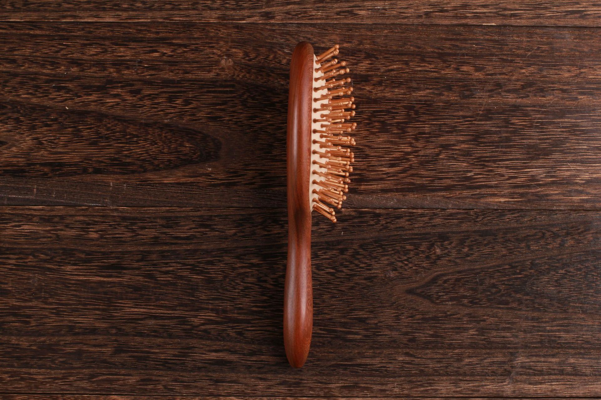 厂家金丝檀木气垫梳大号加厚圆柄头皮按摩顺发梳檀木气囊梳子批发详情18