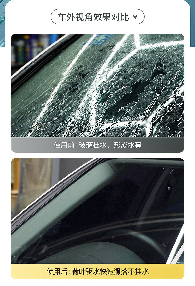 车仆玻璃拔水剂雨敌拨水剂玻璃防水防雨剂汽车玻璃驱水剂汽车用品详情8