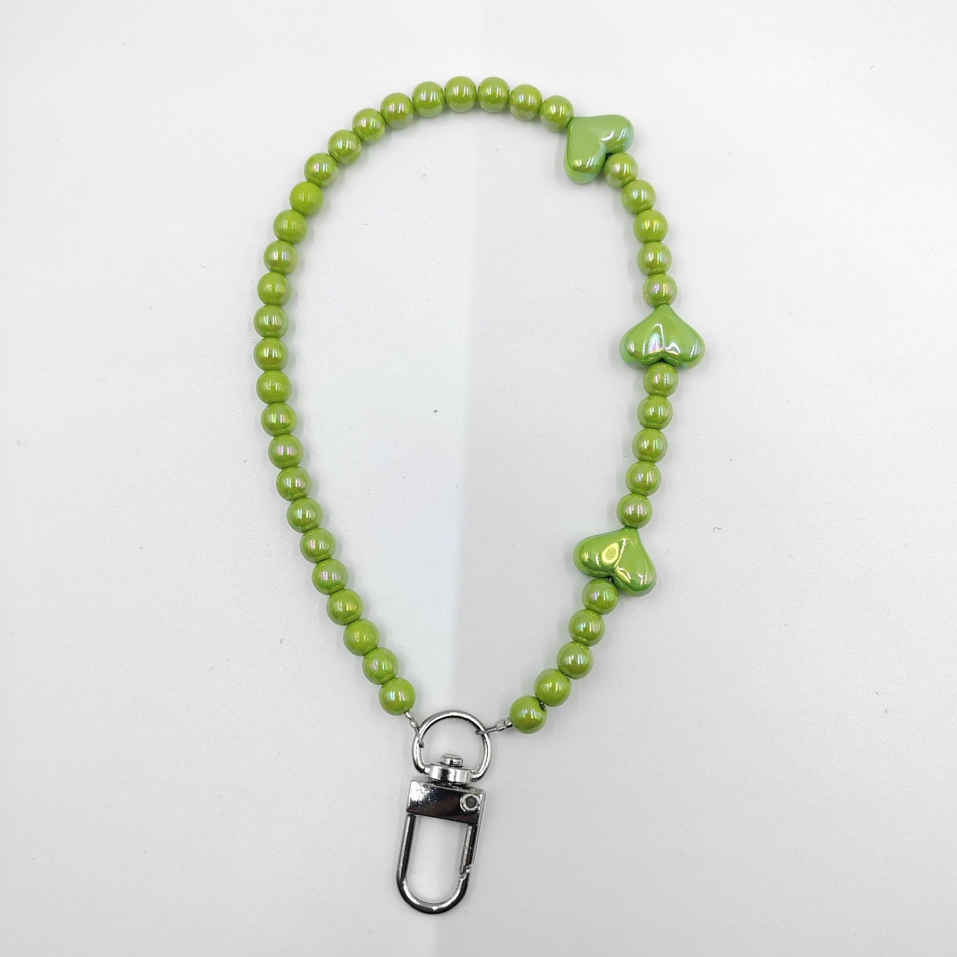 新款热卖款时尚百搭纯手工制作糖果装饰串珠爱心手机链手机壳挂绳详情4