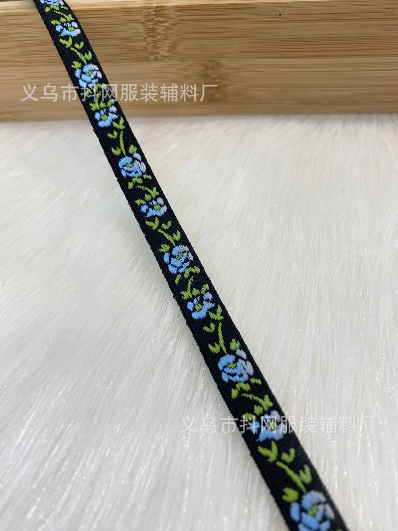 Wholesale of 0.8cm- 1cm handmade DIY bow, jacquard embroidery, webbing, hair accessories, headwear, performance costumes and accessories pic 5