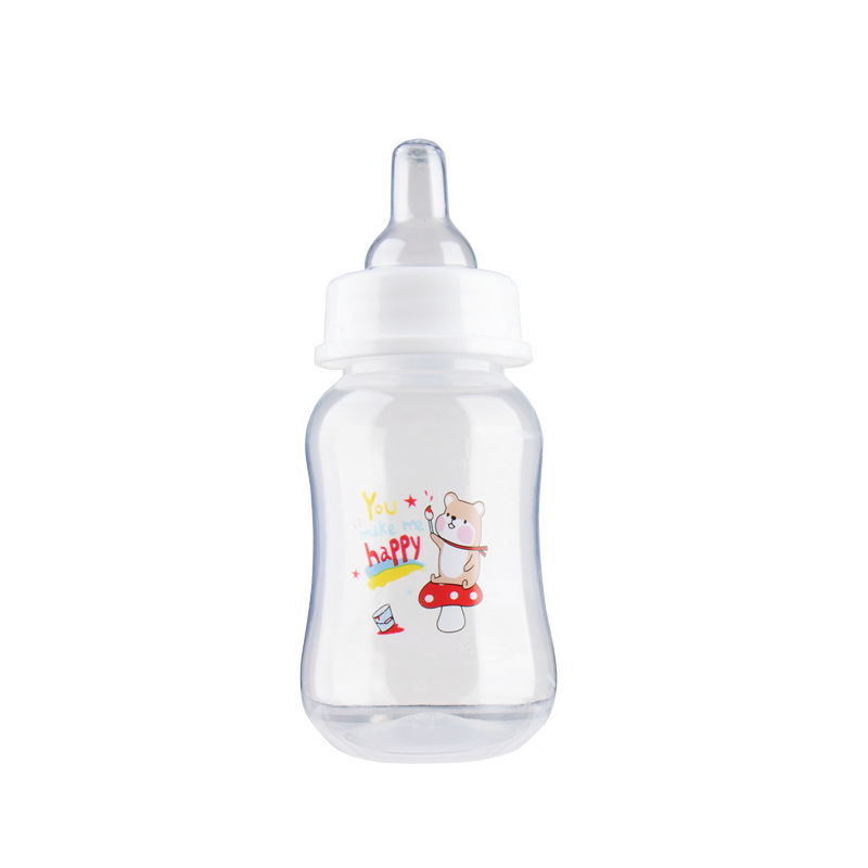 新款150mlpp食品级塑料奶瓶宠物喝水喂药喂养奶瓶厂家批发pvc奶嘴详情2