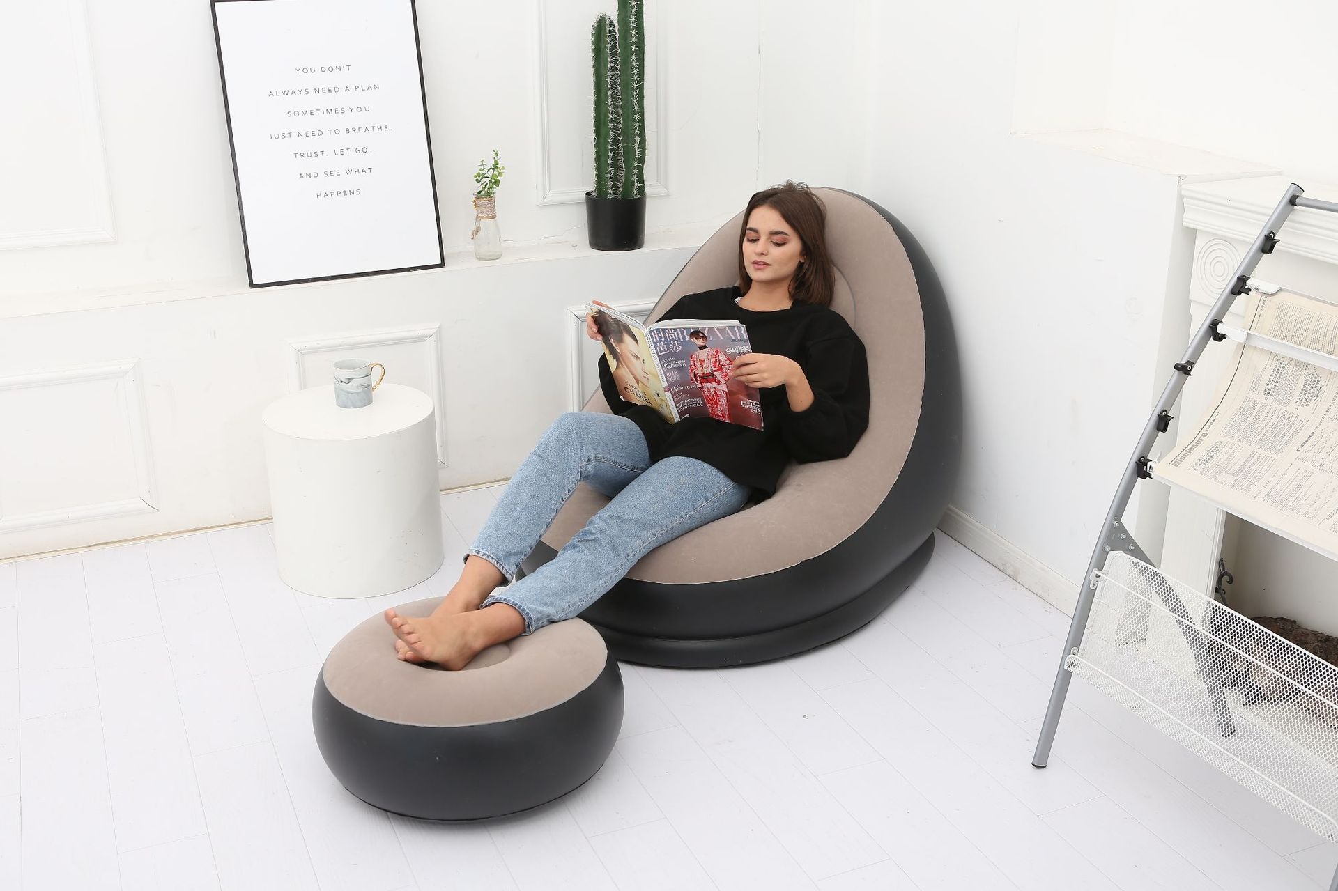 厂家批发多功能充气组合沙发单人沙发床懒人沙发午休躺椅详情22