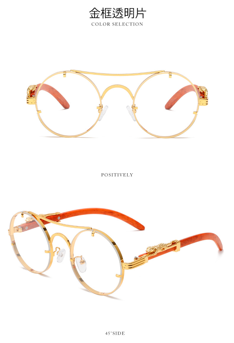 新款时尚丰巢男士圆形金属太阳镜个性休闲度假出行潮流墨镜男款详情13