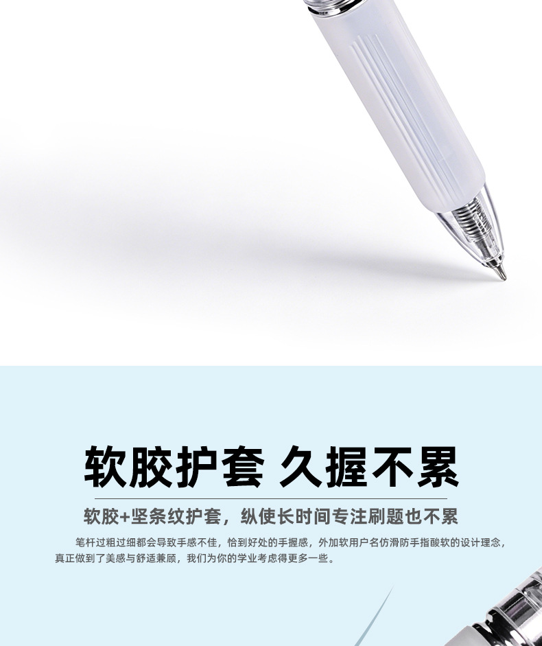 Factory direct supply of Weiya CS pen tip gel pen WYH29821 black gel pen wholesale transparent gel pen pic 10