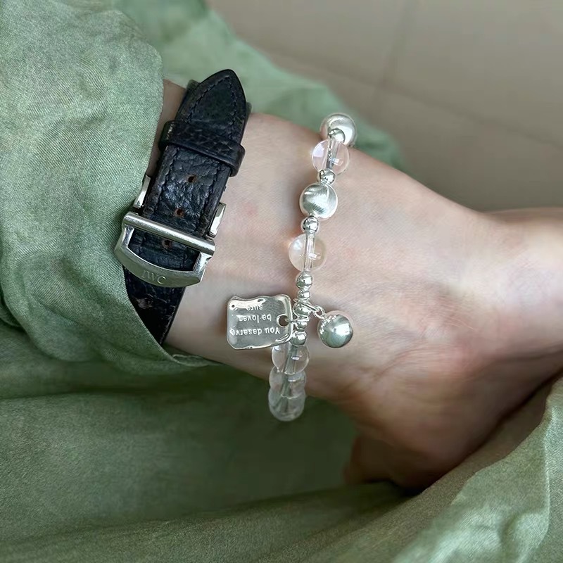 S925 اسوار كور البوم الكريستال والفضية النقية pic 5
