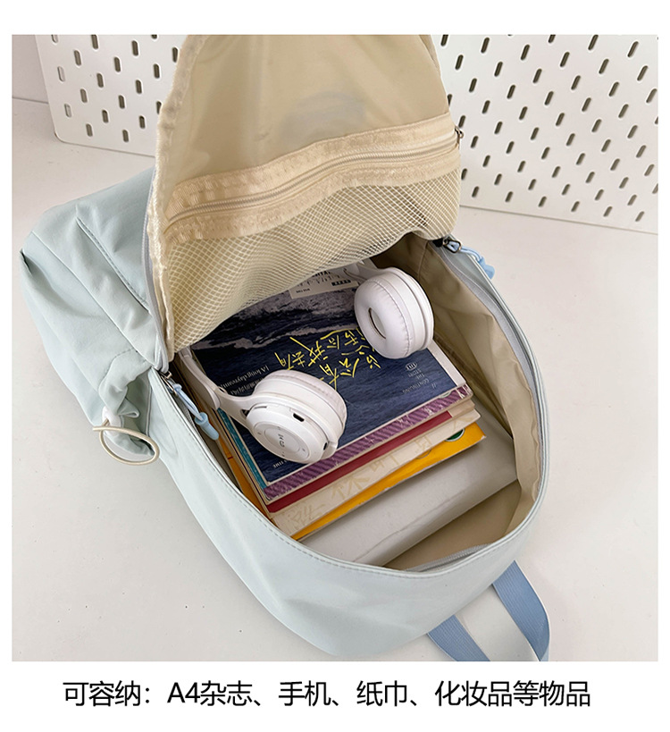 日系ins休闲校园小书包女高中大学生初中女生双肩包轻便旅游背包详情45