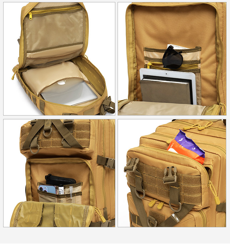 跨境战术包野外露营包登山包迷彩双肩包大容量高级感户外徒步背包详情11
