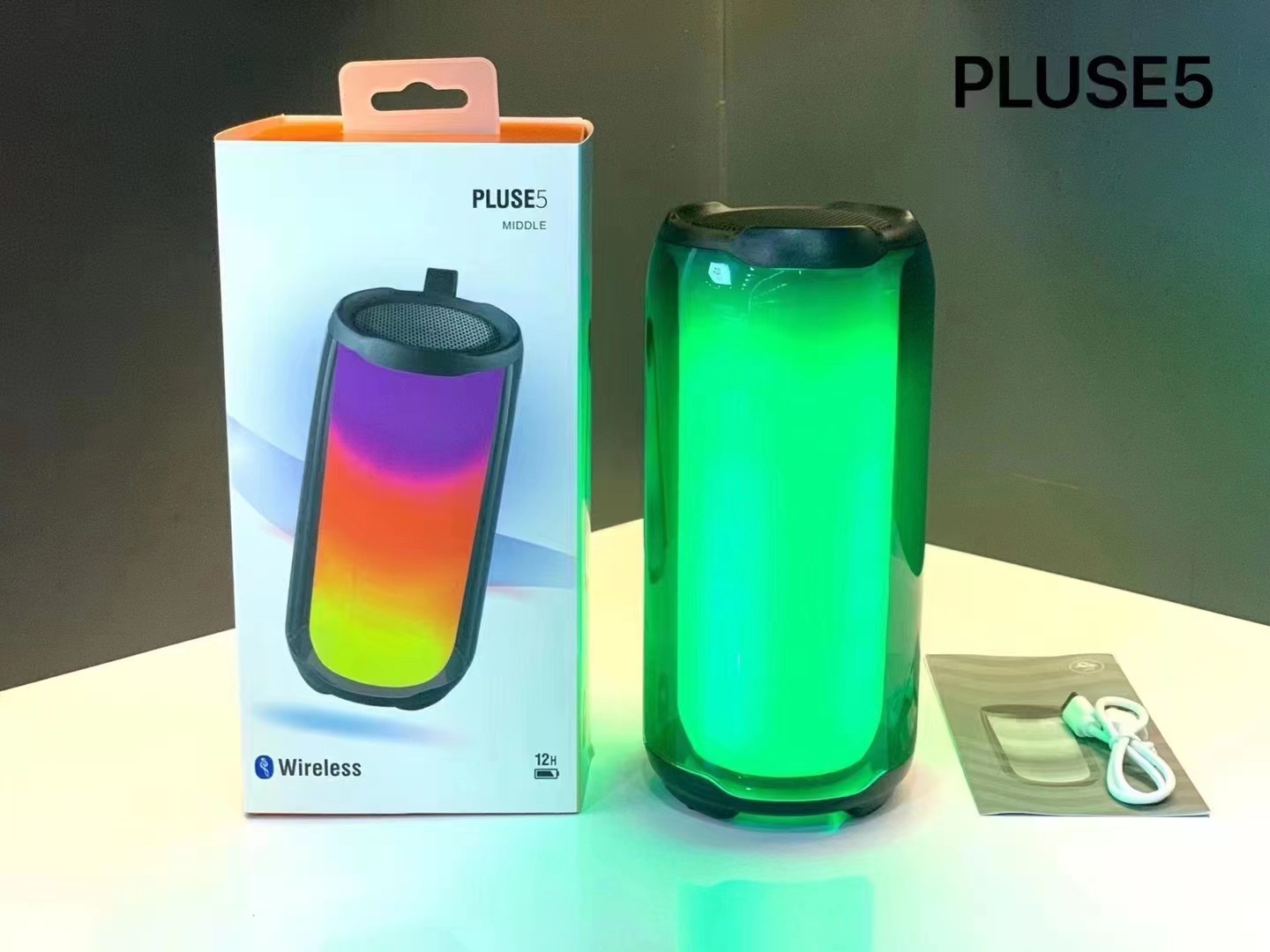 Пятилетний пульсирующий портативный усилитель bluetooth с широкоформатным световым освещением, весом сабвуфера pic 10