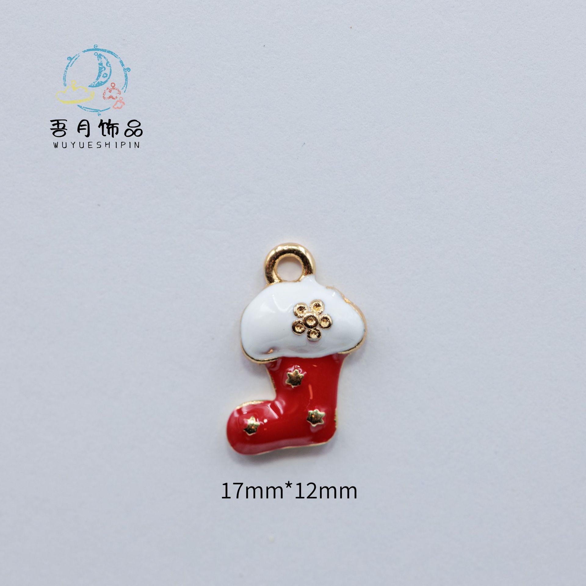 大量圣诞系列合金滴油配件挂件吊坠DIY跨境麋鹿雪花胸针别针装饰详情17