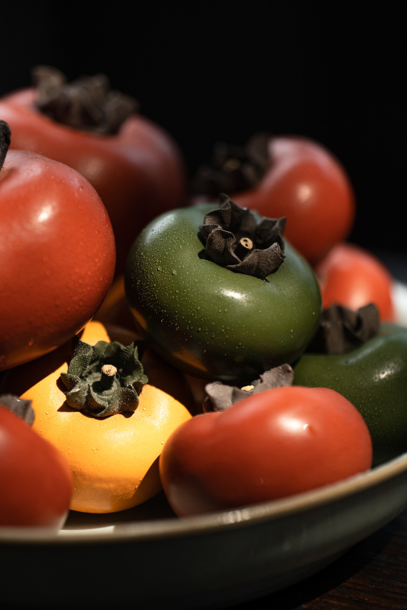 Yixing purple clay tea pet persimmon ornaments, tea toys that can be cultivated, sculptures, tea set accessories, handcrafted color-changing, everything goes well wholesale pic 18