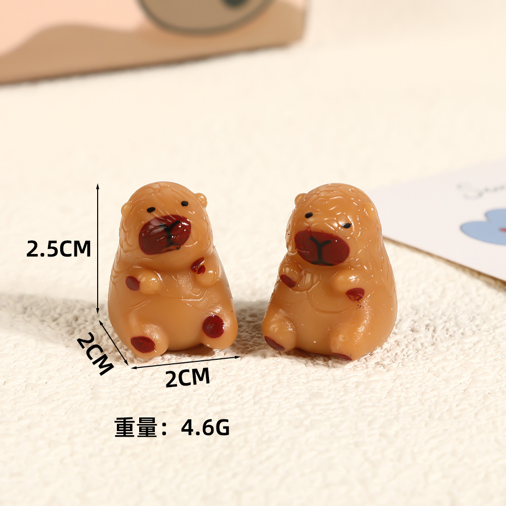 可爱迷你卡皮巴拉捏捏乐慢回弹发泄减压水豚玩具夜市摆摊解压动物详情3