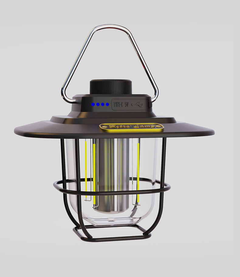 New retro camping lights, LED atmosphere tent lights, horse lights, smart charging portable lights, and stepless dimming pic 17