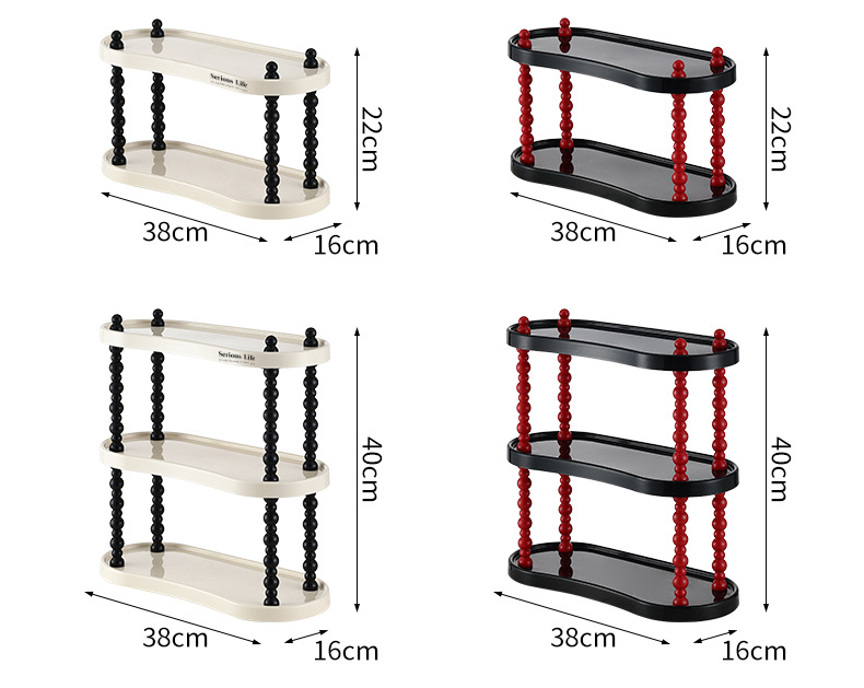 Cream-style bathroom multi-layer storage rack, removable desktop multi-functional storage rack, aromatherapy, perfume and cosmetics organizing rack pic 4
