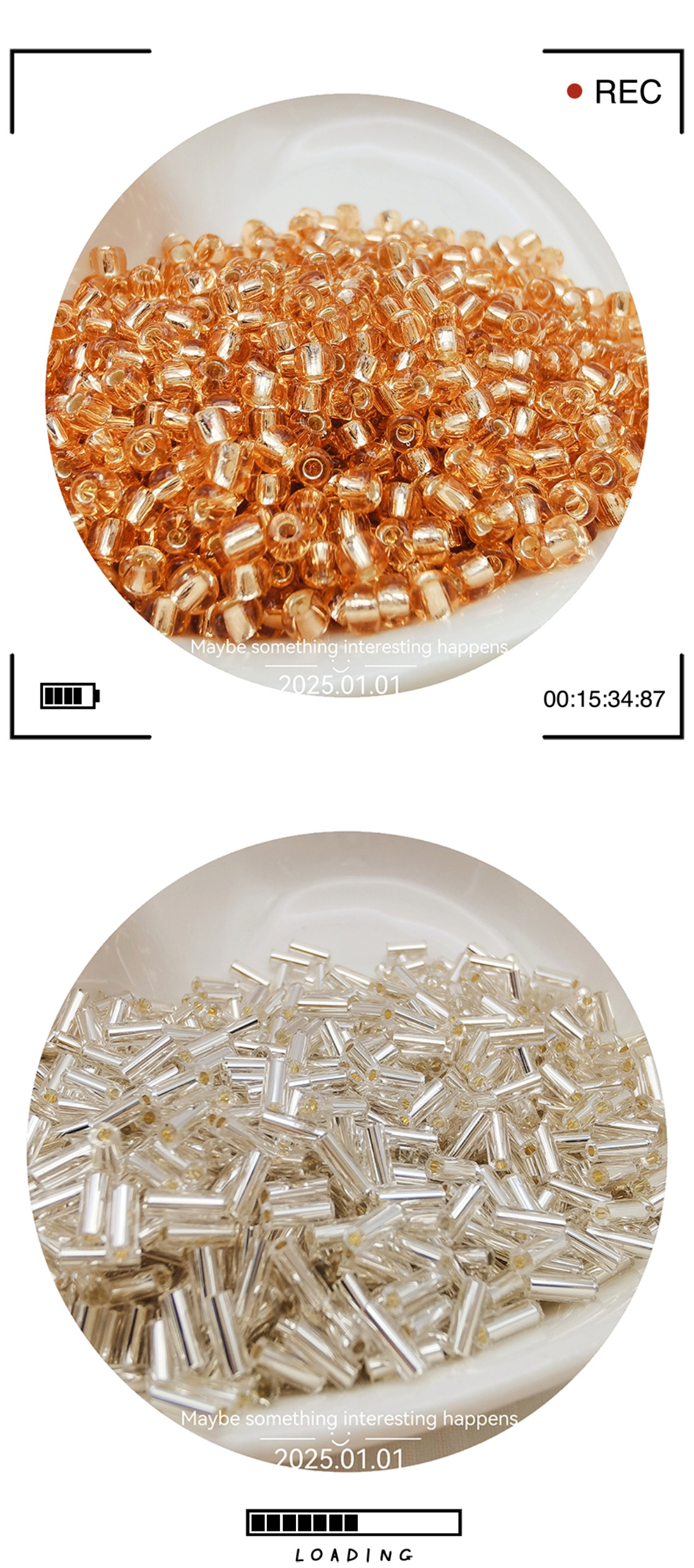 2/3/4mm金银灌银玻璃米珠管珠diy手工串珠材料散珠手链耳饰品配件详情7