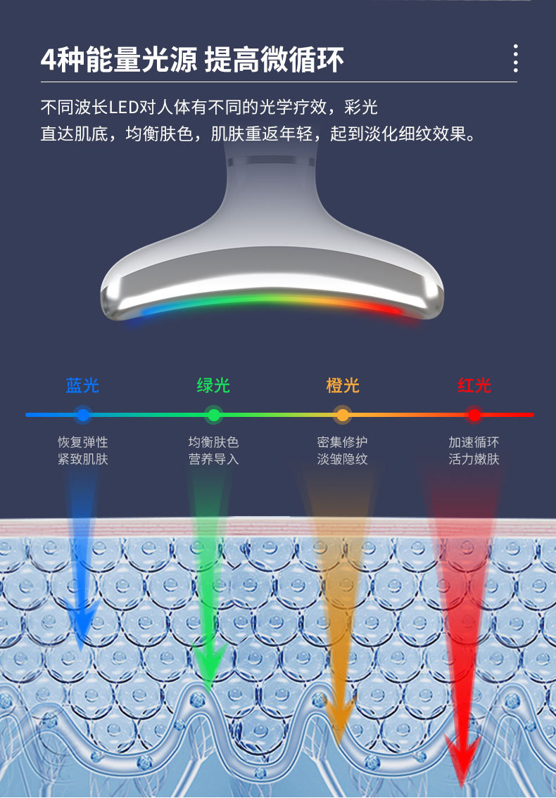 shanilak   家用提拉颈纹按摩仪紧致面部美颈仪微电流导入仪清洁美容仪器详情6