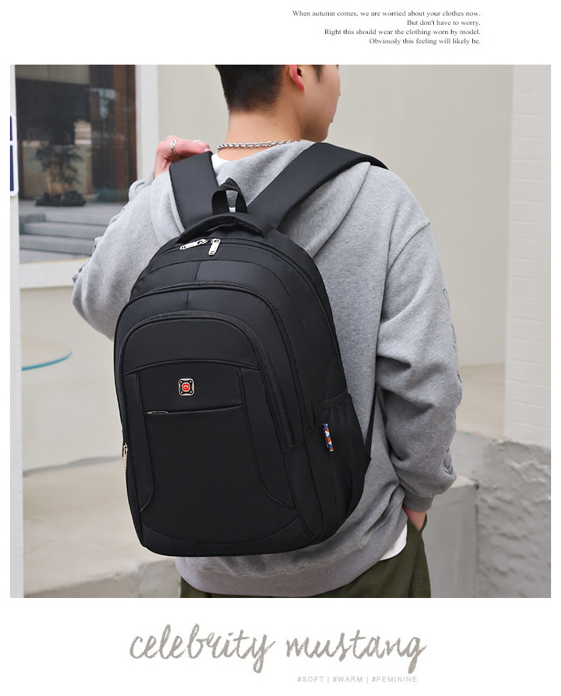 A versatile Oxford cloth student backpack for both men and women, a large-capacity business commuting computer bag for outdoor travel pic 43
