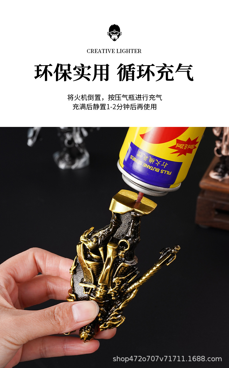 Sand gold cross metal sculpture warrior image incense burner Delta incense burner pic 16