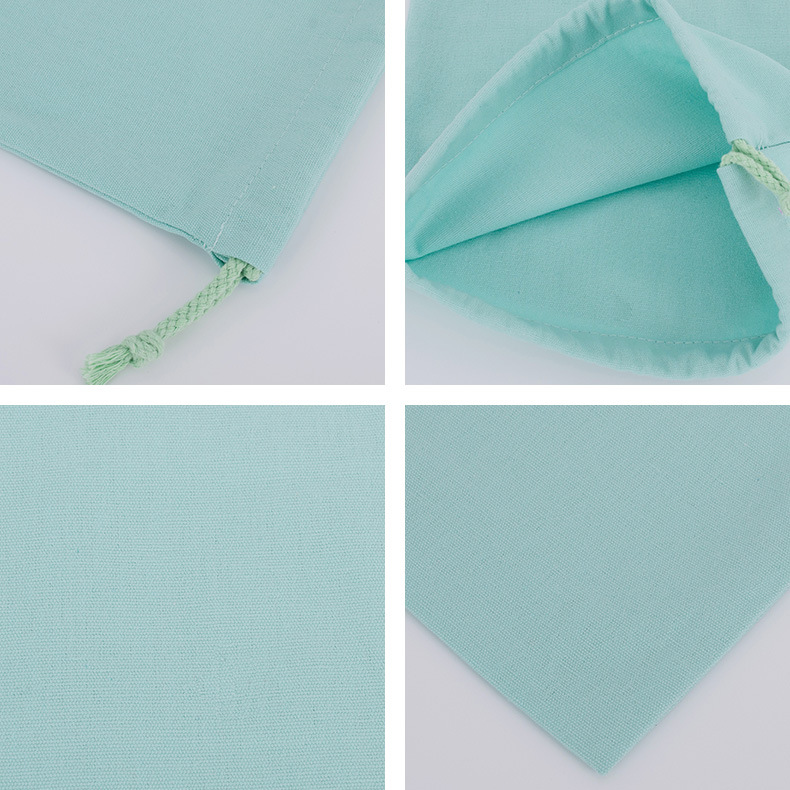 Wholesale and in-stock white drawstring cotton drawstring bags, blank eco-friendly gift packaging, storage canvas drawstring bags pic 55