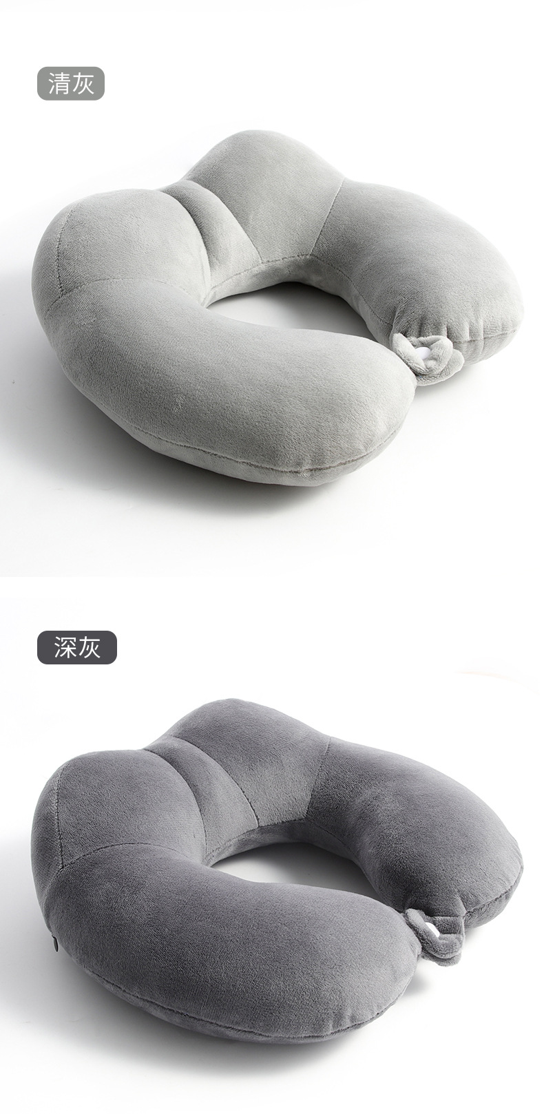 厂家大量现货驼峰u型枕定制LOGO创意PP棉记忆棉u型枕头多功能颈颈详情10