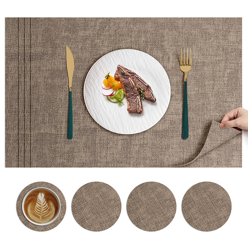 北欧ins风餐垫皮革桌垫防烫垫餐桌隔热垫碗垫高级感餐盘垫茶杯垫详情34