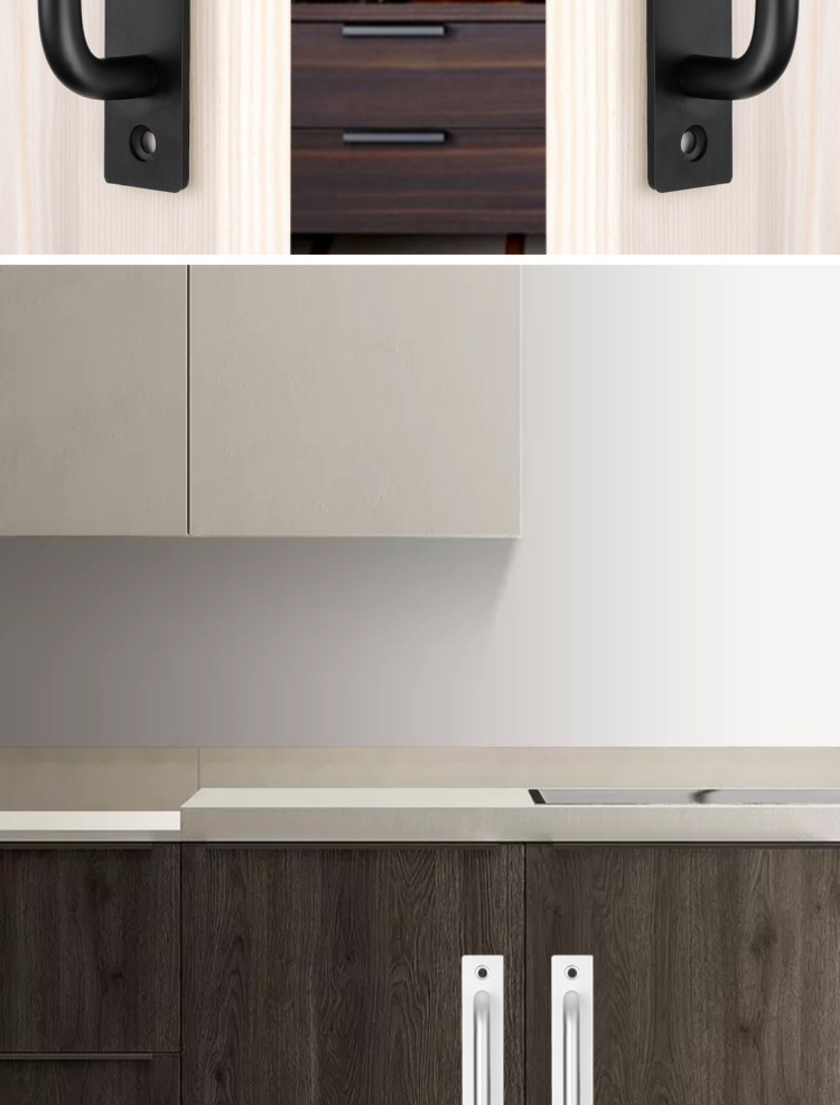 铝合金门把手手柄免打孔玻璃门防盗门室内门窗推拉门明装大门拉手详情20