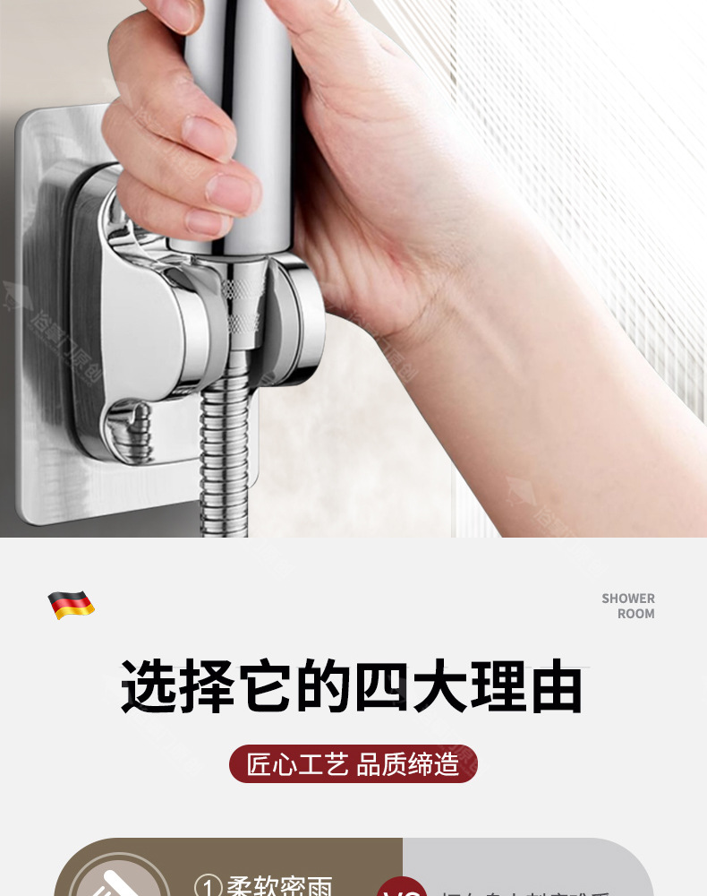 Large water outlet pressurized showerhead, bathroom bathing, shower, powerful and super pressurized rain shower, handheld single showerhead pic 3