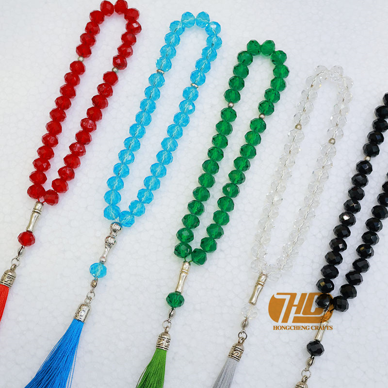 水晶扁珠33颗10厘中东念珠手持祷告串珠创意念珠跨境直销详情2