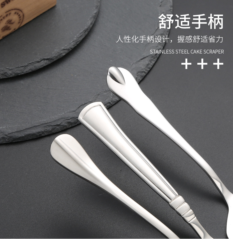 不锈钢蛋糕铲开齿三角铲刀烘焙工具甜品芝士刀披萨铲餐具可加logo详情13