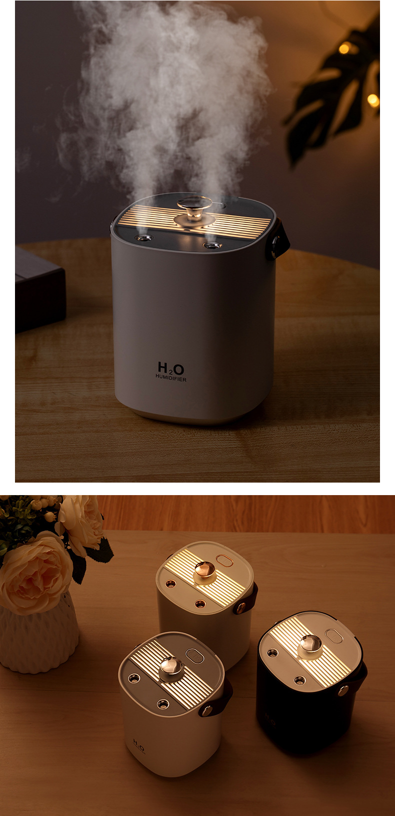 New dual-spray silent portable humidifier for home, office and bedroom air humidification pic 10