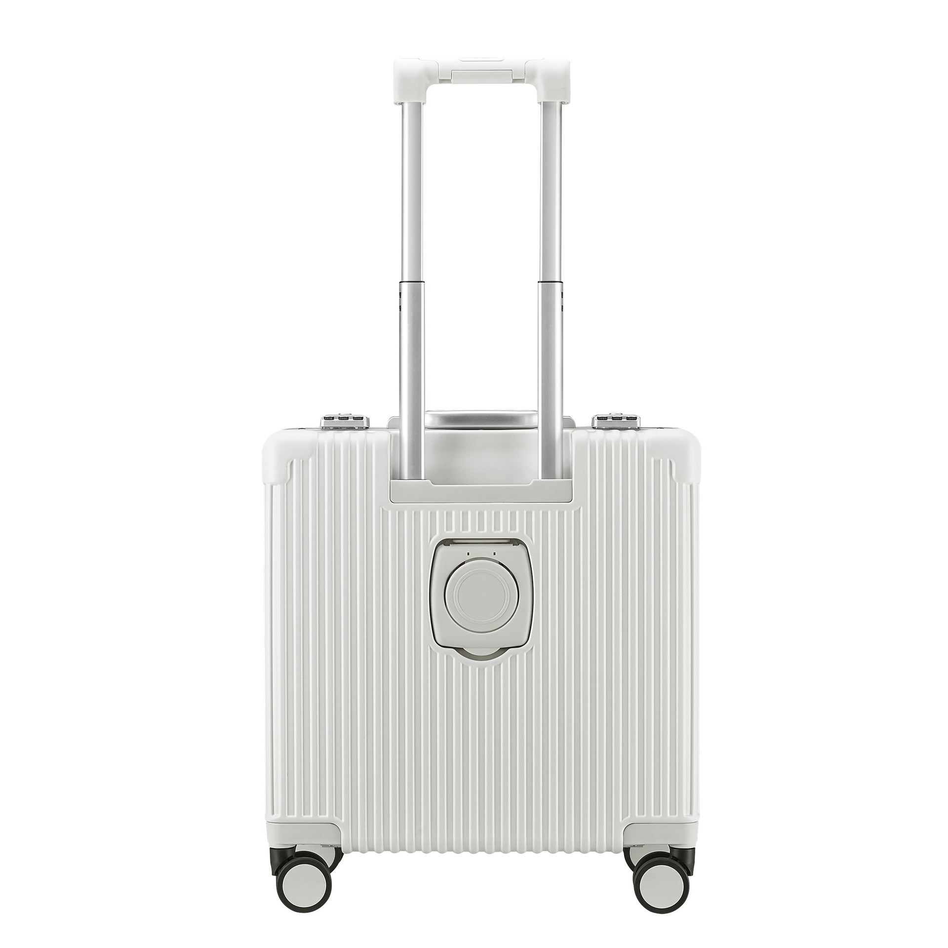 Source factory 18-inch front-opening suitcase, multi-functional aluminum frame handle suitcase, charging suitcase, water cup holder travel suitcase pic 31