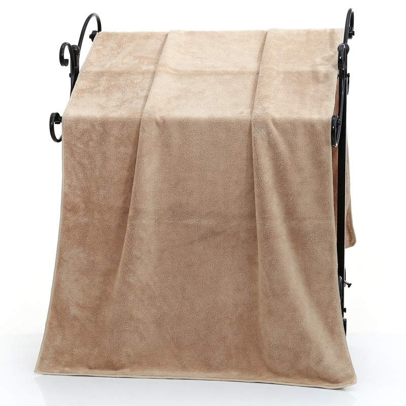 【 Chi Jia 】 Bath towel Superfine fiber 70*140 Coral Fleece thickened adult beach Absorbent Soft Gift manufacturer pic 13