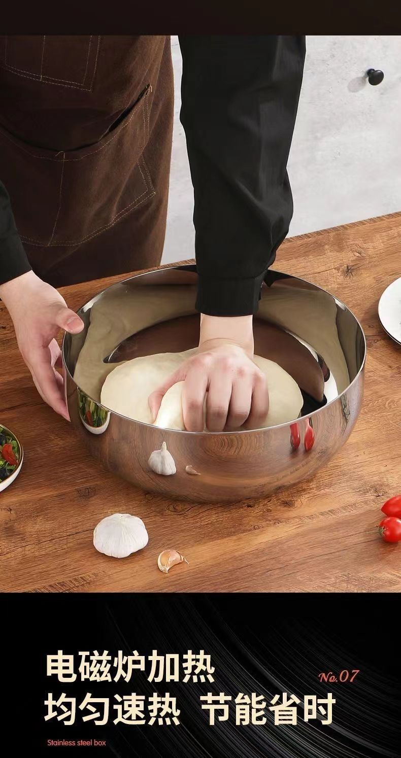 316不锈钢和面盆特厚家用不锈钢汤盆食品级不锈钢盆厨房洗菜盆详情14