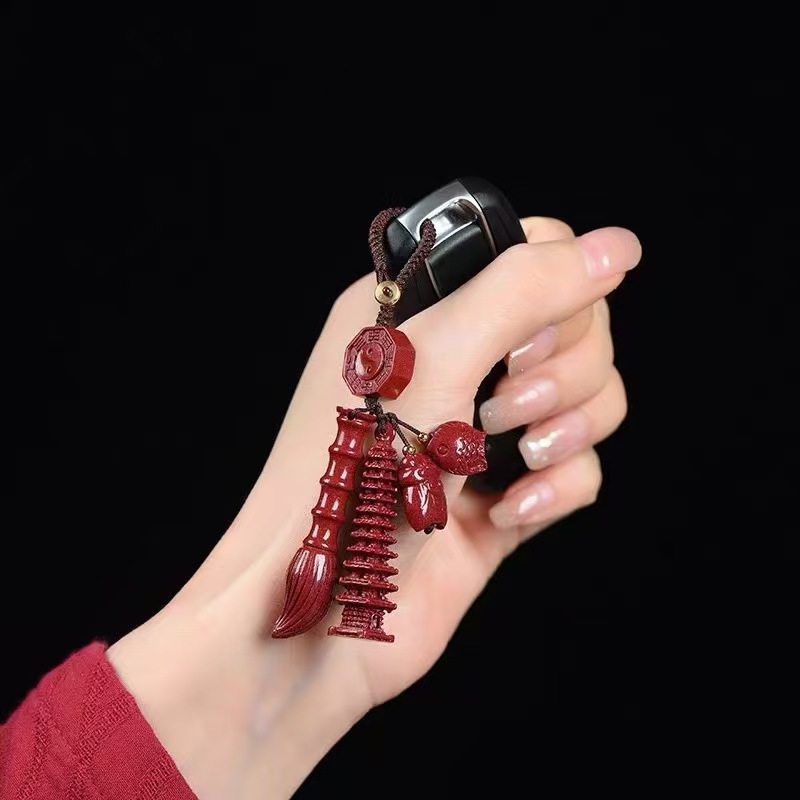 朱砂紫金砂金榜题名文昌笔塔钥匙扣挂件学生礼物高考中考必备批发详情5