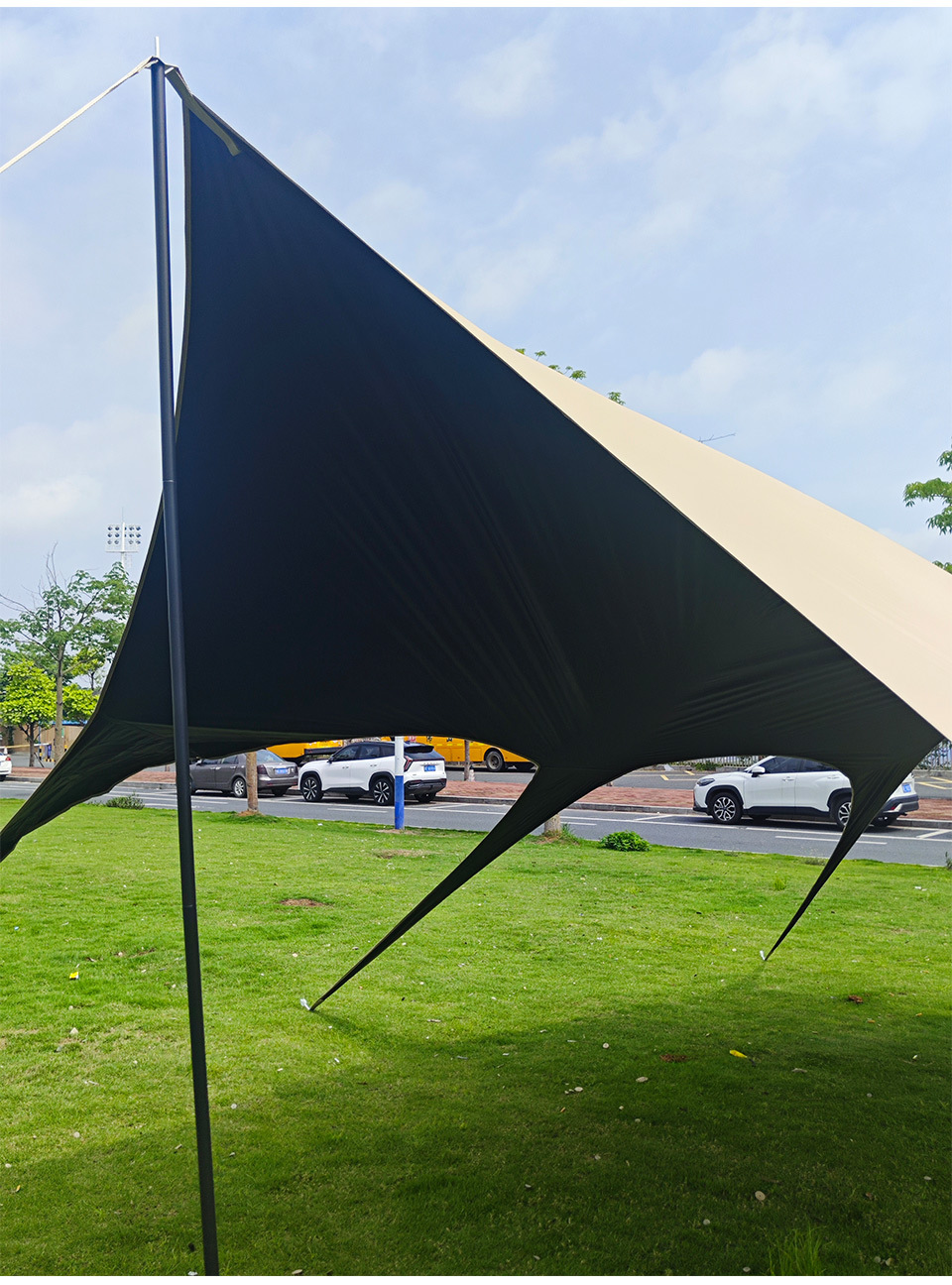 Dovetail canopy tent for outdoor lazy camping, no need to build a rain and sun protection camping sunshade, with thick black rubber canopy pic 30