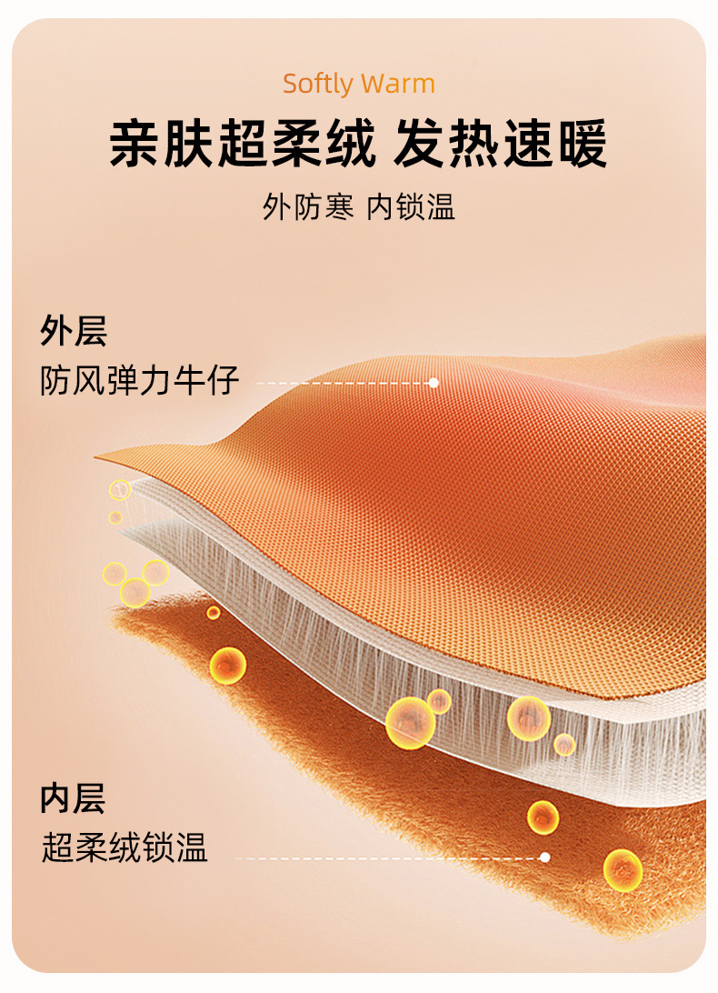 高腰复古牛仔裤女加绒阔腿模特穿着春秋牛仔衬衫牛仔衣男士潮牌详情37