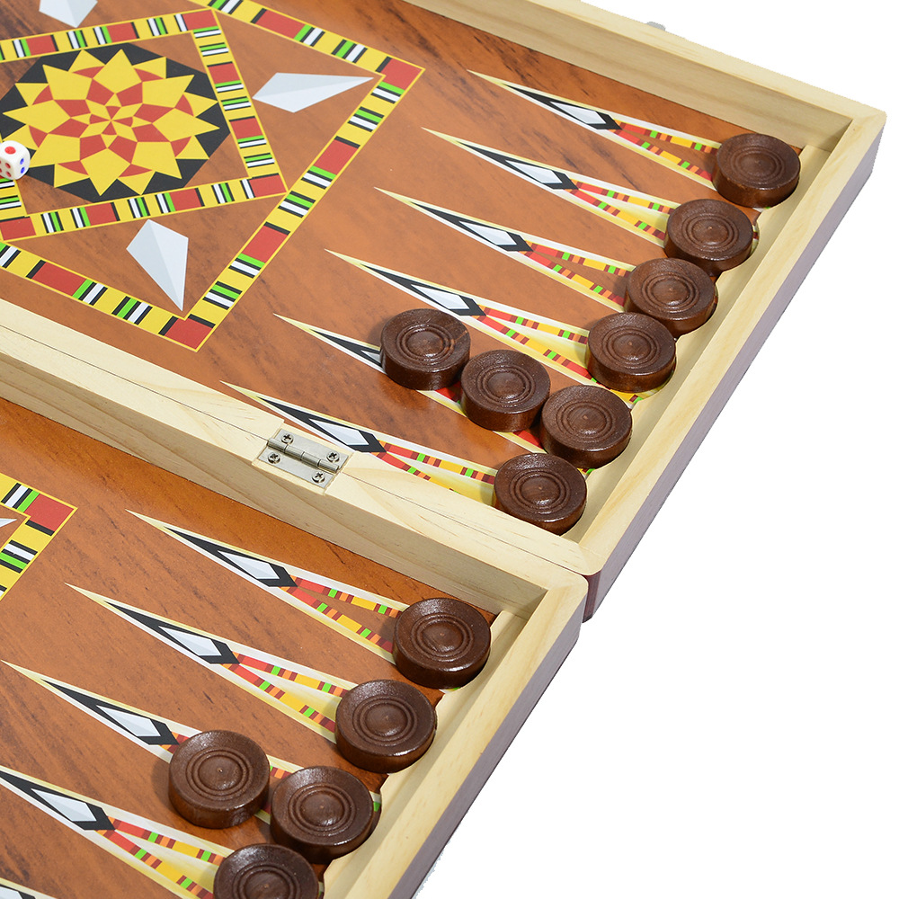 Wholesale of three-in-one wooden chess portable folding multi-size leisure and entertainment chessboard, gifts for foreign trade gatherings pic 11