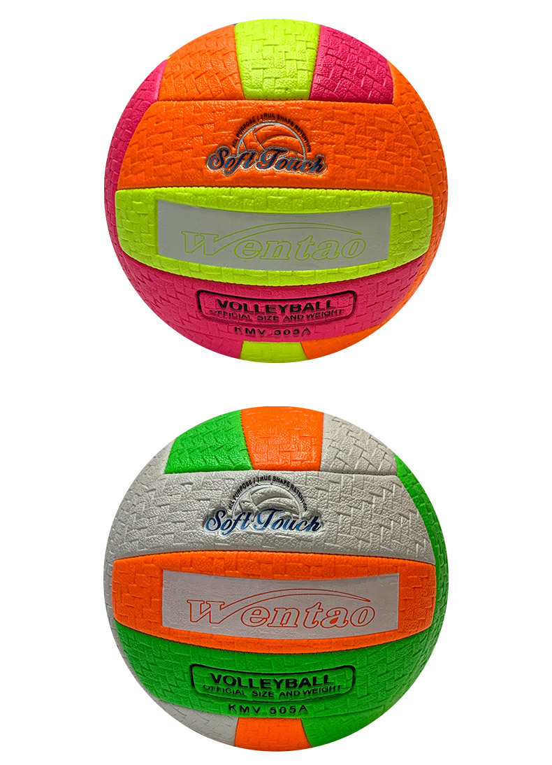 Wholesale of cross-border colored woven pattern volleyball, student training and examination machine sewn air volleyball No. 5, a niche beach ball pic 10