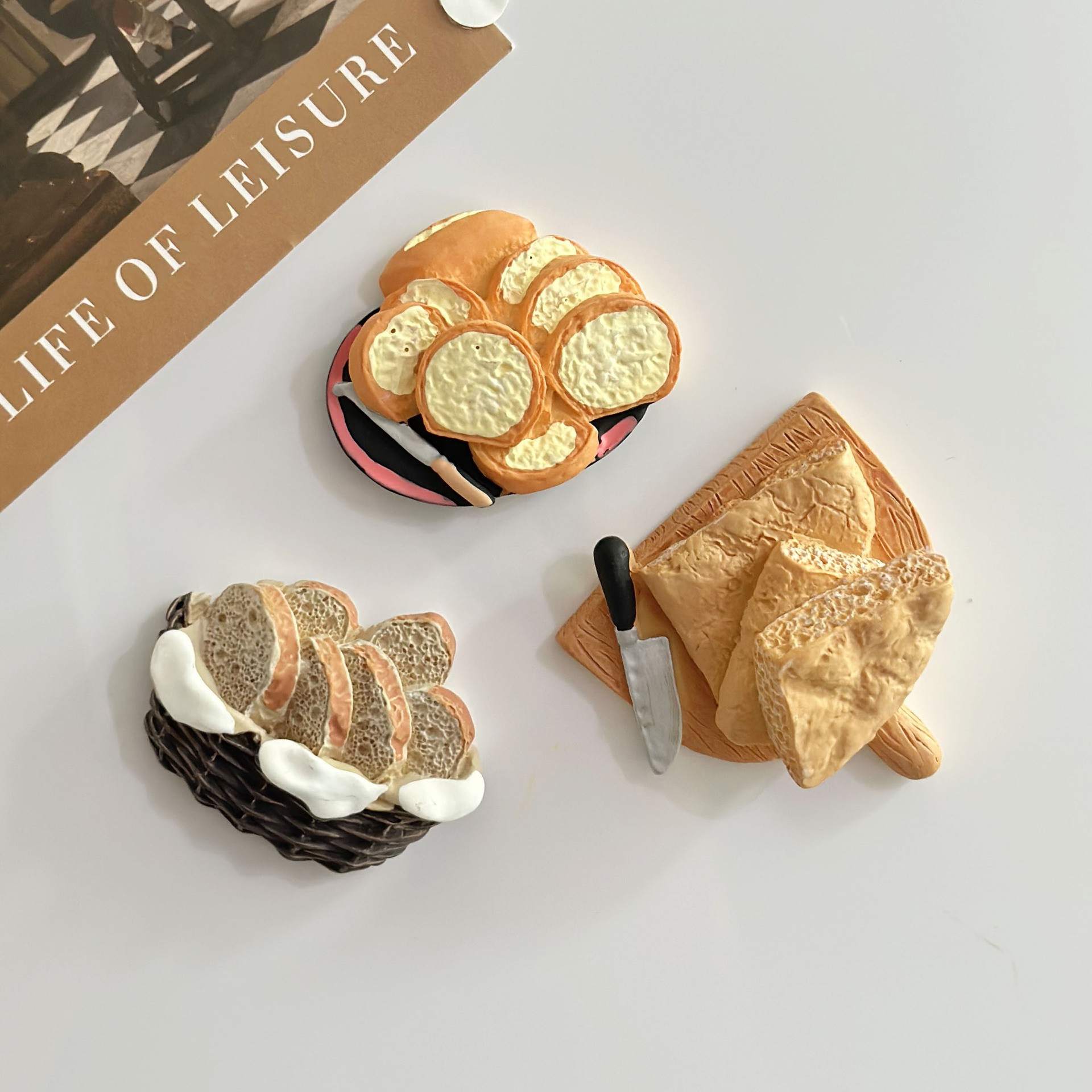 Ins-style cute food toys: carrot bread slices, pumpkin soup, fridge magnets, magnetic stickers, creative 3D personalized food toys pic 2