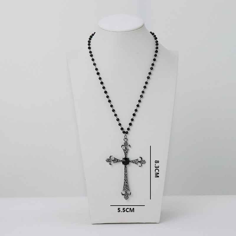 新款十字架项链长款辣妹项链女款2025甜酷y2k朋克颈链毛衣链配饰详情9