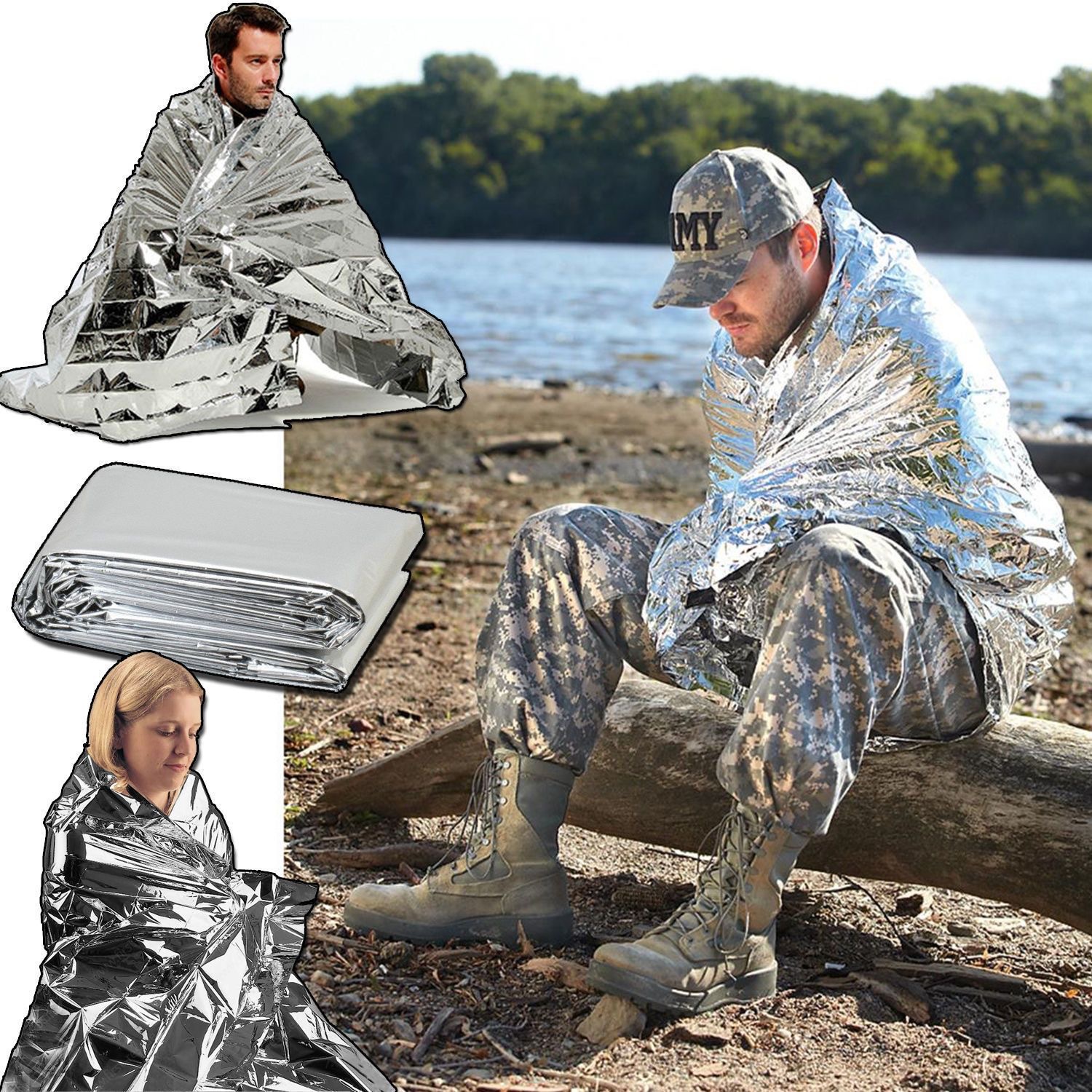 户外急救毯自救防寒野外求生保暖毯应急毯专用装备加厚生存救生毯详情7