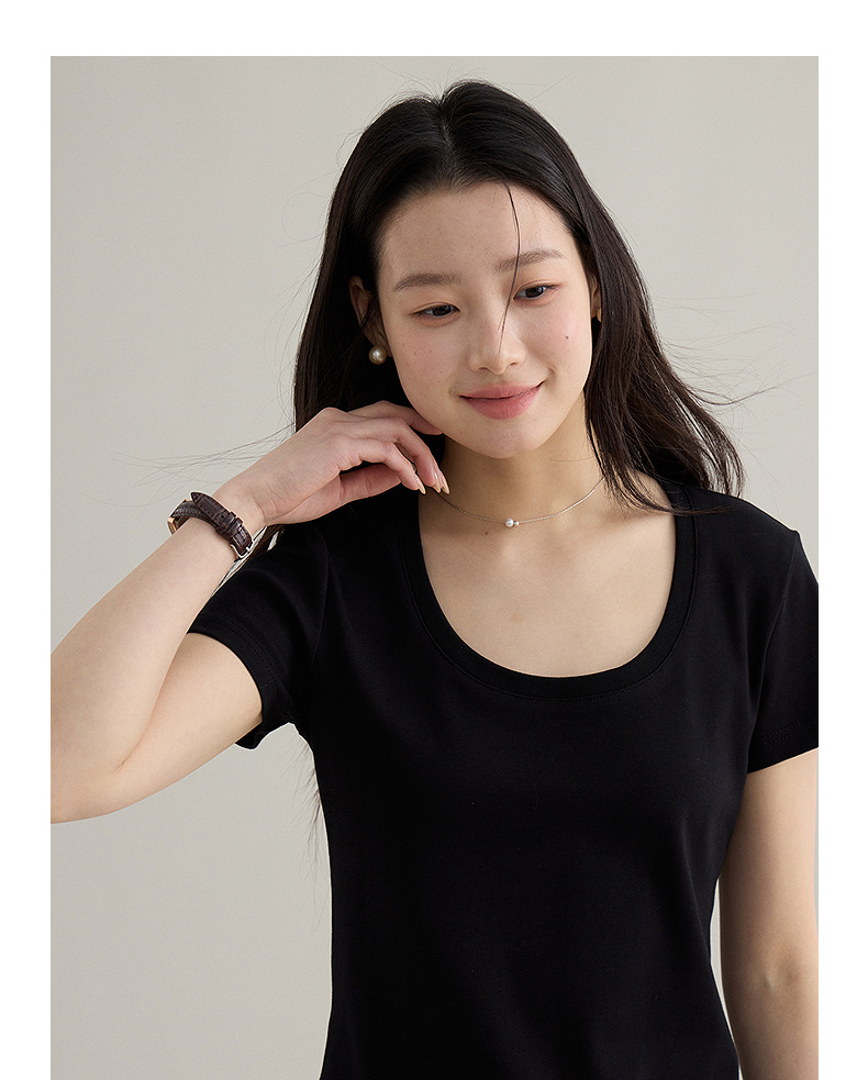 【 Blockbuster B: Super Comfortable Double-collar T-shirt with Upgraded Fabric 】 Spring short-sleeved T-shirt pic 33
