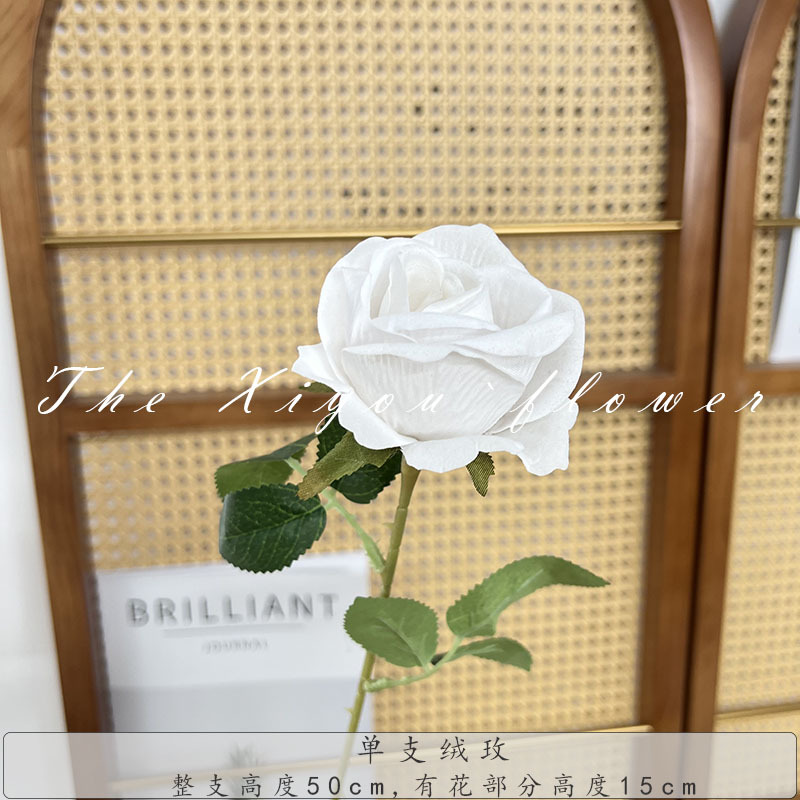 Single-branch velvet rose waterfall, romantic shopping mall park, popular check-in and photo backdrop, wedding arch, photography props pic 12