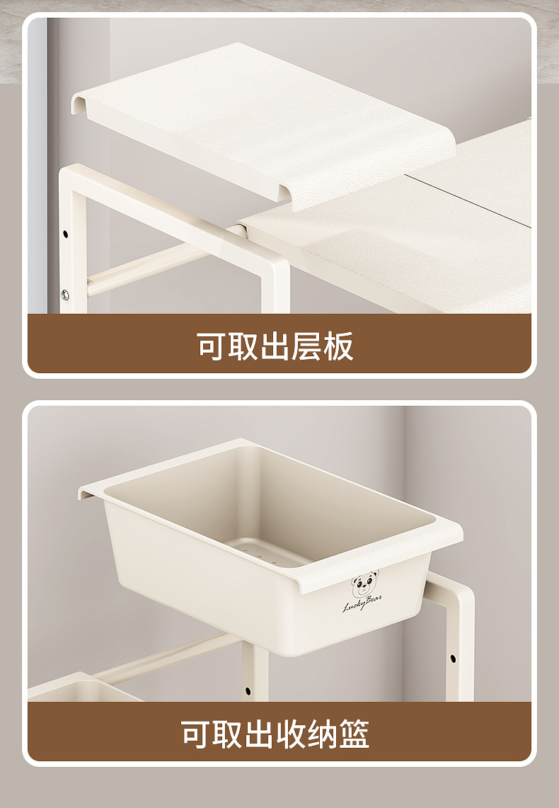 源头工厂厨房可伸缩下水槽置物架橱柜分层架储物架多功能收纳锅架详情12