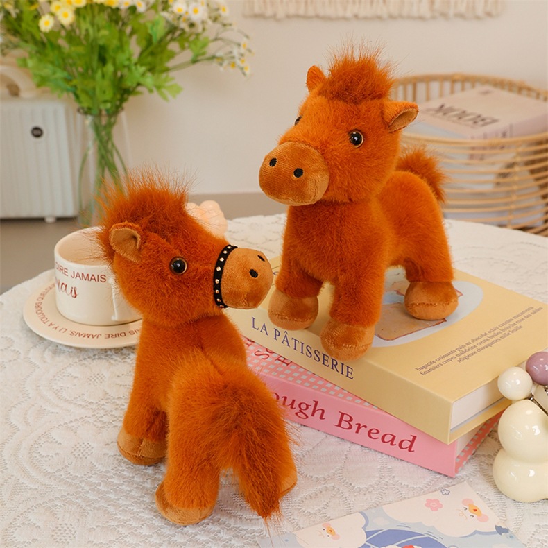 可旋转仿真小马可爱小马玩偶公仔毛绒玩具国潮玩具马年吉祥物娃娃女孩礼物详情11