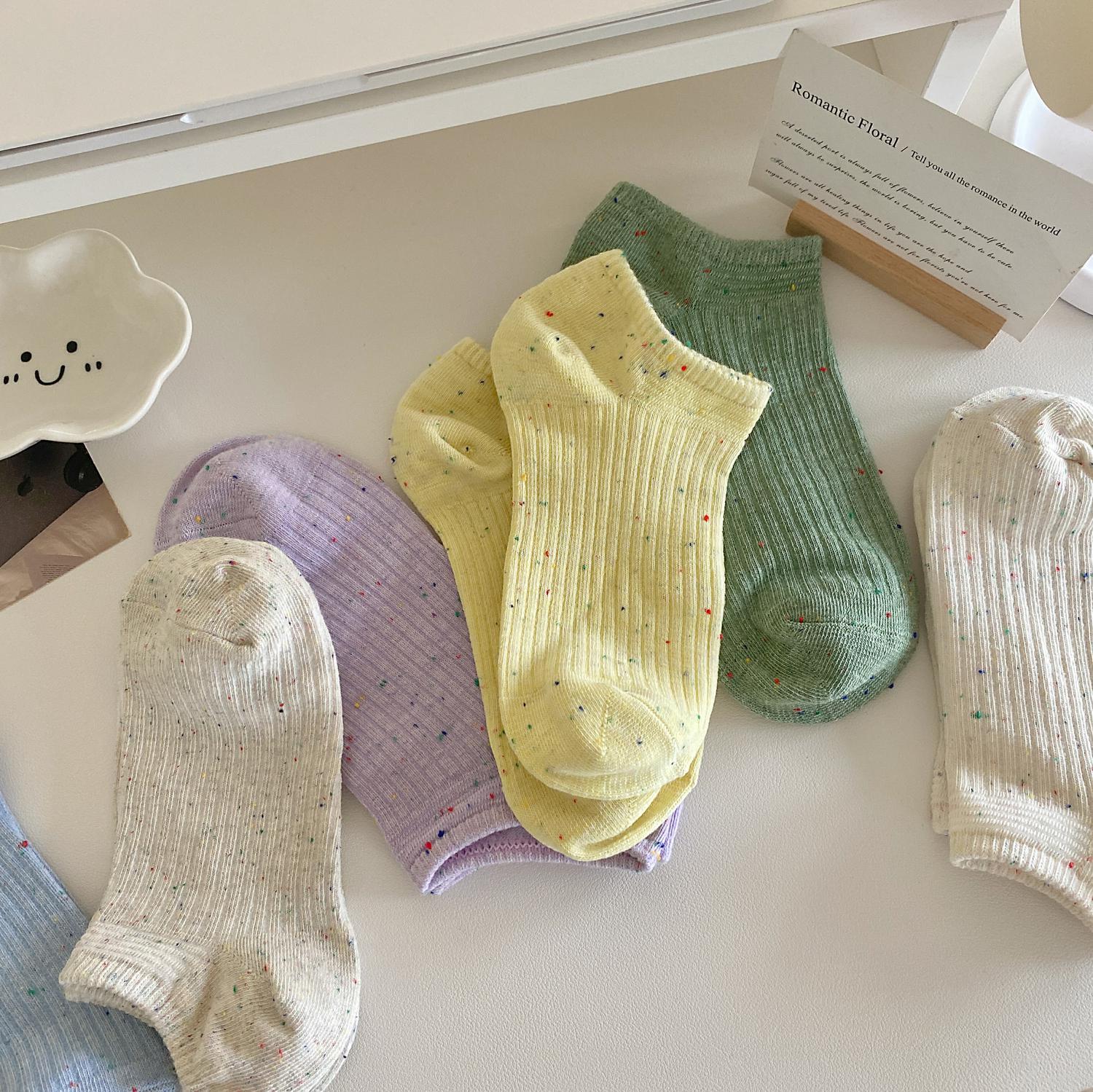 点子纱船袜女纯棉夏季薄款低帮浅口隐形袜硅胶防滑不掉跟女士短袜详情34